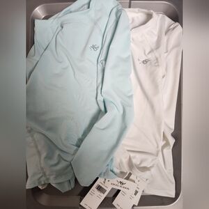 2 Pack Kids Rashguards - Mint and White